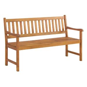 Bristol Two Seat Wood Bench with Pop Up Table