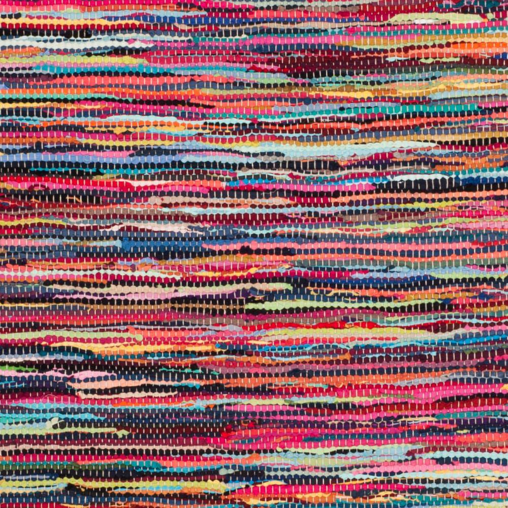 Handmade Boho Stripe Cotton Area Rug, 8' x 10', Multicolor