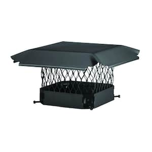 11 in. x 11 in. California Oregon Bolt-On Single Flue Chimney Cap in Black Galvanized Steel