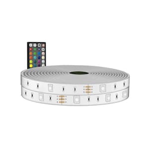 100 ft. Waterproof Roof Square LED Strip Lights, IP68 Outside Led Light Strips for Balcony Deck Roof