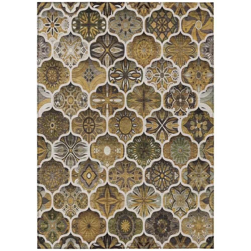 Chantille Machine Washable Indoor/Outdoor Abstract ACN2878 Brown 10 ft. x 14 ft. Area Rug price history on PriceWatchPro