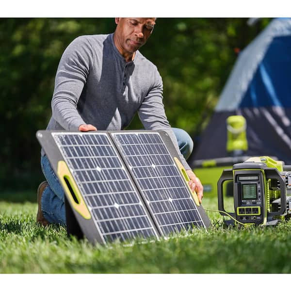 RYOBI - 18V ONE+ 1800-Watt Portable Battery Inverter Power Station/8-Port Charger with (4) 6.0Ah Batteries