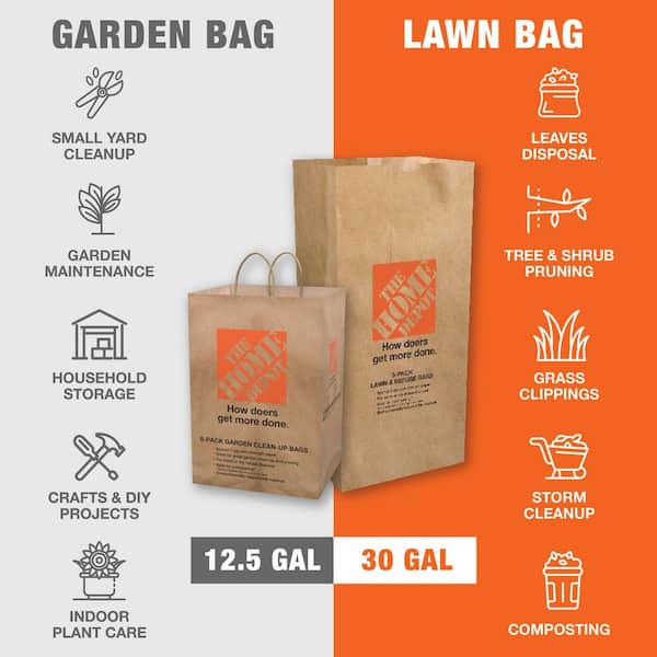 30 Gal. Paper Lawn and Leaf Bags (5 Count)