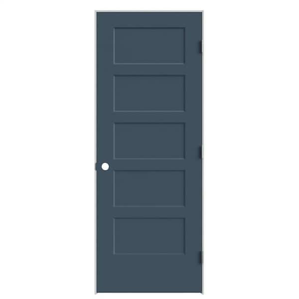 Masonite 32 in. x 80 in. 5-Panel Bayshore Left-Hand Hollow Night Tide Molded Composite Single Prehung Interior Door w/ Flat Jamb