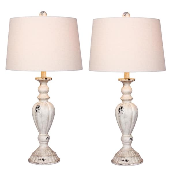 Fangio Lighting 29 5 In Distressed, Small White Distressed Table Lamp