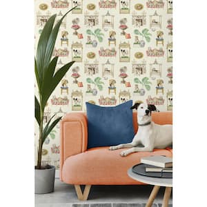Best in Show Dog Gardenia Vinyl Peel and Stick Wallpaper Roll ( Covers 30.75 sq. ft. )
