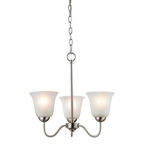 Titan Lighting Conway 3-Light Brushed Nickel Ceiling Chandelier TN ...