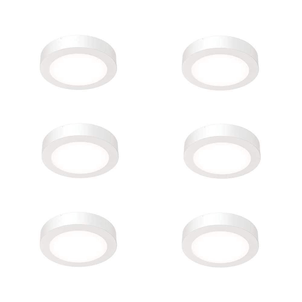 Contractor Select JSBC 4 in. White Integrated LED Flush Mount Downlight with Switchable Color Temperatures 6-Pack price history on PriceWatchPro