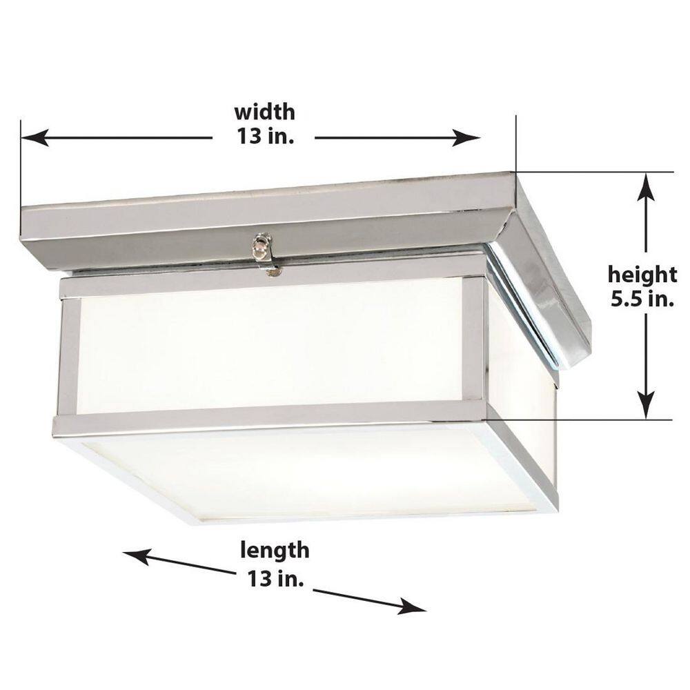 Elegant Polished Nickel Flush Mount Ceiling Light with White Glass
