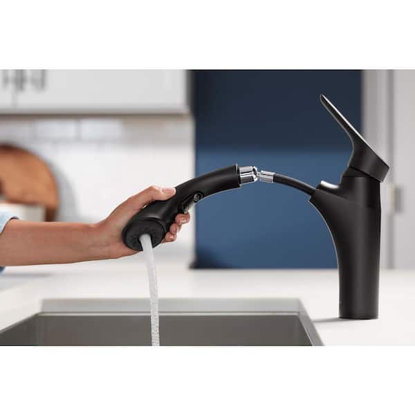 KOHLER Rival Single Handle Pull-Out Kitchen Sink Faucet with 2-Function Sprayhead in Polished Chrome