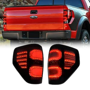 Smoked LED Tail Lights with Turn Signal for 09-14 Ford F150