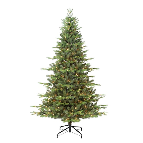 Puleo International 7.5 ft. Prelit Newbury Fir Artificial Christmas Tree with 450 Lights