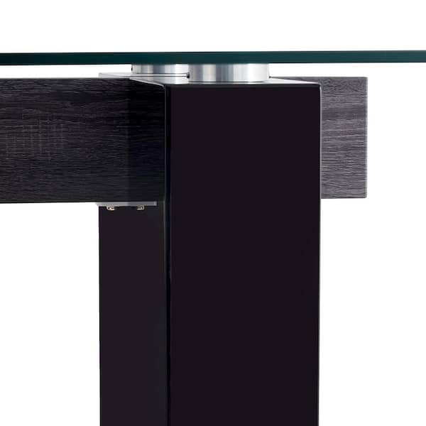 70.86 in. Large Modern Rectangular Tempered Glass Dining Table Top Wit