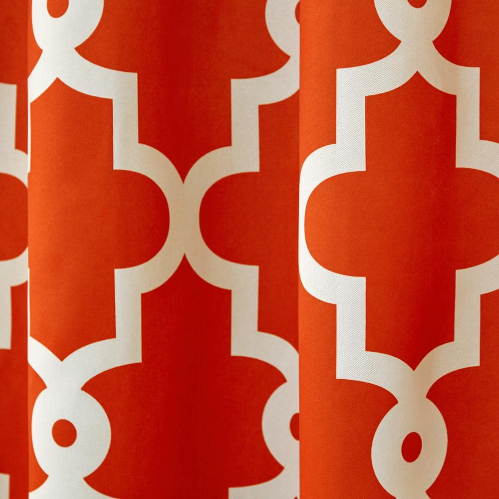 Mecca Orange Polyester Blackout Grommet Curtain Panels