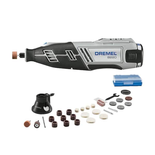 Dremel 8220 Series 12-Volt MAX Lithium-Ion Variable Speed Cordless Rotary Tool Kit with 28 Accessories, 1 Attachment, and Case