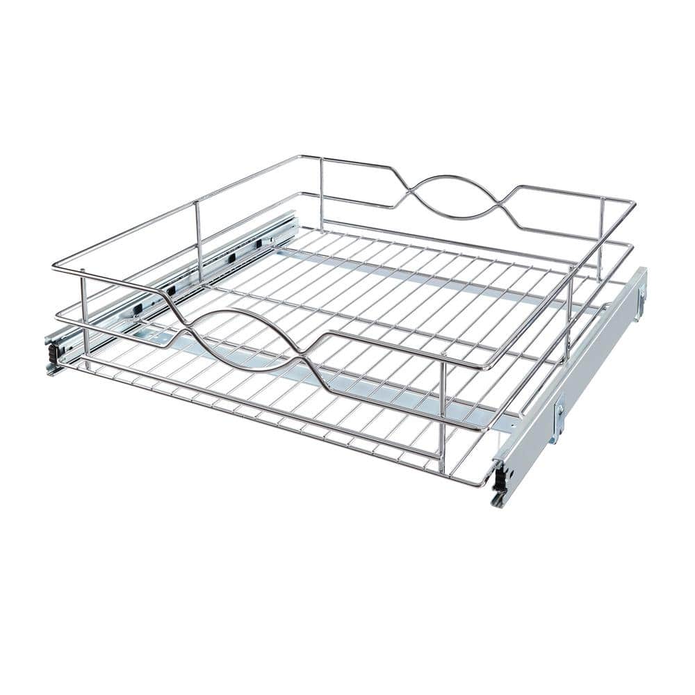 Home Decorators Collection 20 in. Wire Pull-Out Basket HDR-MUB-20-CH ...