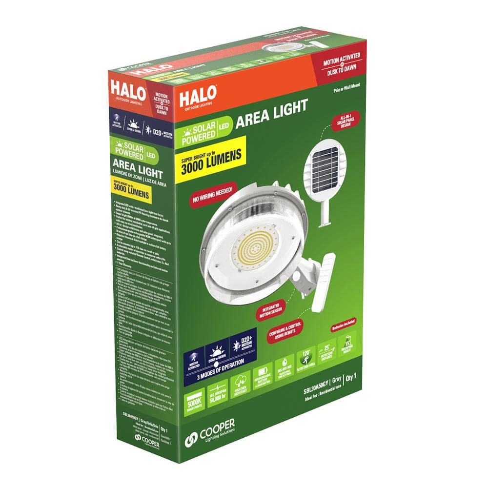 White Solar LED Dusk to Dawn Outdoor Security Light