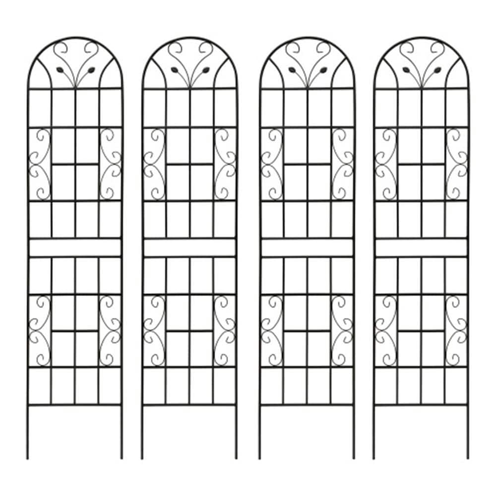 86.7 in. Metal Garden Trellis with Rustproof Climbing Plant Support for Out