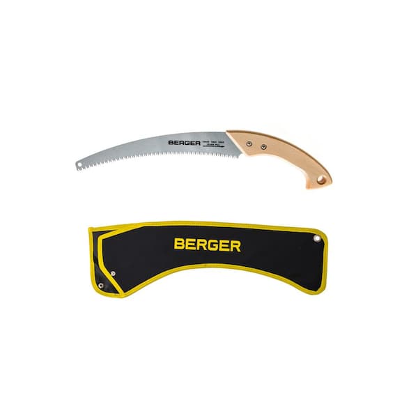 Berger 13 in. Curved Pruning Saw with Sheath (wood handle)