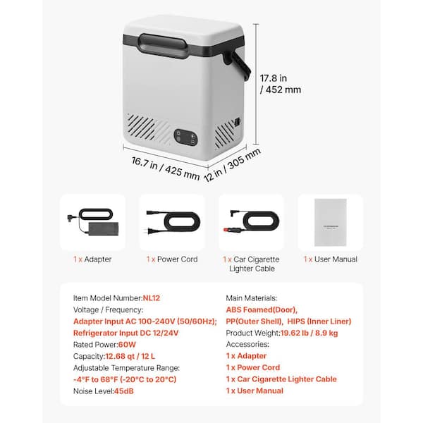 cigarette lighter freezer 20L/18.16Qt Countertop one Door Electric Mini Fridge Car DC power cable for APL20/APL35 car refrigerator 26L Electric Cooler Box Power