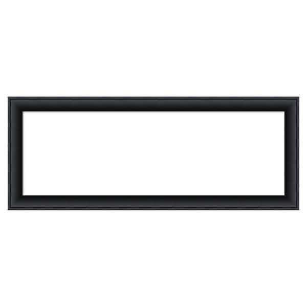 Amanti Art Nero Black 39 in. x 15 in. Wood Framed Dry Erase Magnetic Memo Board