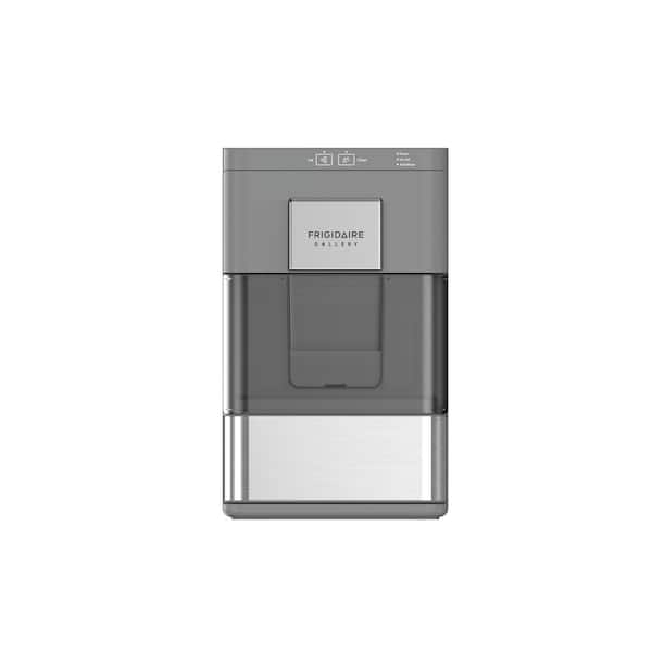 10 in. 44 lbs. Countertop Portable Nugget Ice Maker in Grey with Stainless Steel Accents