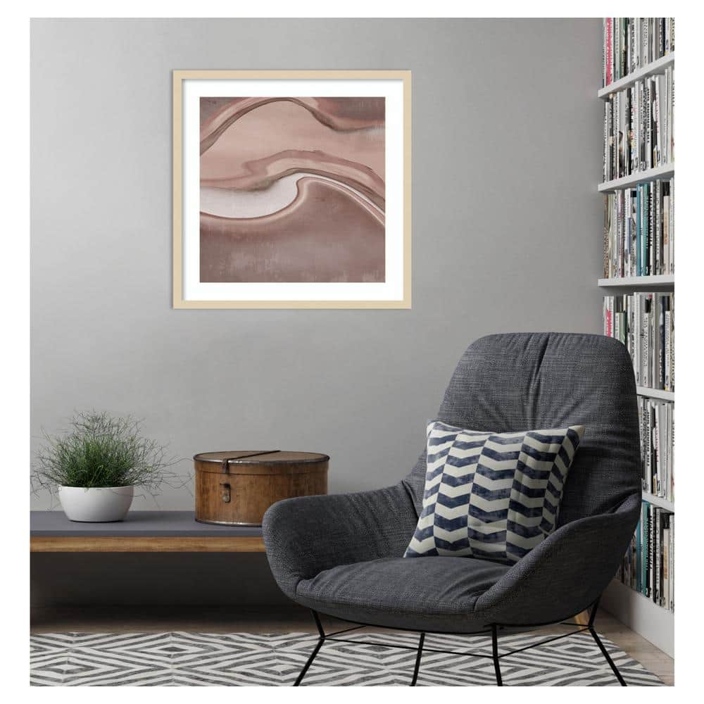 Two Sides II Abstract Brown Paper Framed Wall Art