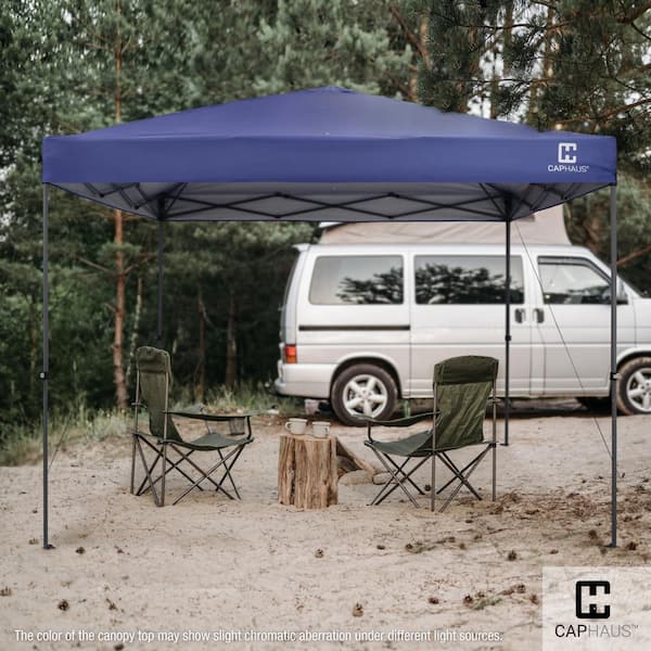 CAPHAUS 12 ft. x 12 ft. Blue Patented 1-Push Pop Up Outdoor