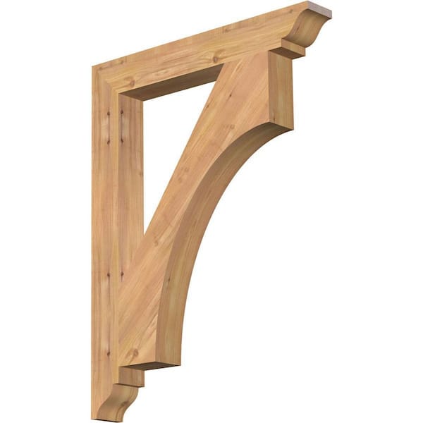 Ekena Millwork 3.5 in. x 34 in. x 26 in. Western Red Cedar Westlake Traditional Smooth Corbel