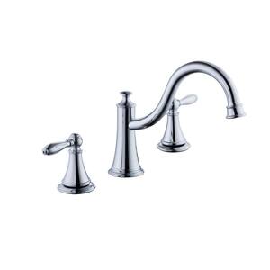 Varina 2-Handle Deck-Mount Roman Tub Faucet in Chrome