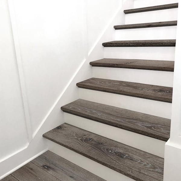 Centennial Ash 32.25 mm T x 12 in. W x 47.31 in. L Luxury Vinyl Stair Tread Eased Edge Molding