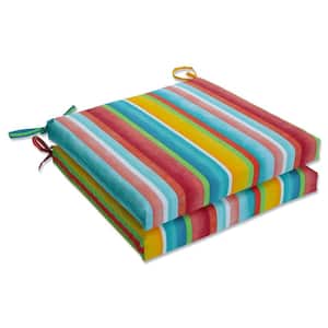 Striped 20 x 20 Outdoor Dining Chair Cushion in Multicolored (Set of 2)