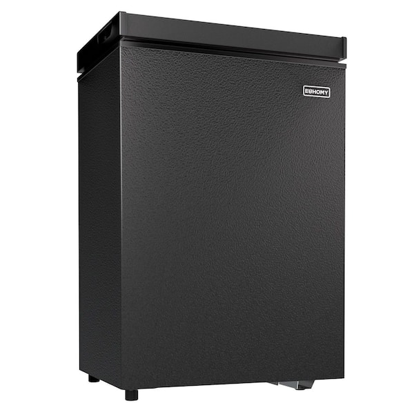 2.8 cu. ft. Manual Defrost Chest Freezer with Removable Basket, Adjustable Thermostat for Garage/Basement/Dorm in Black