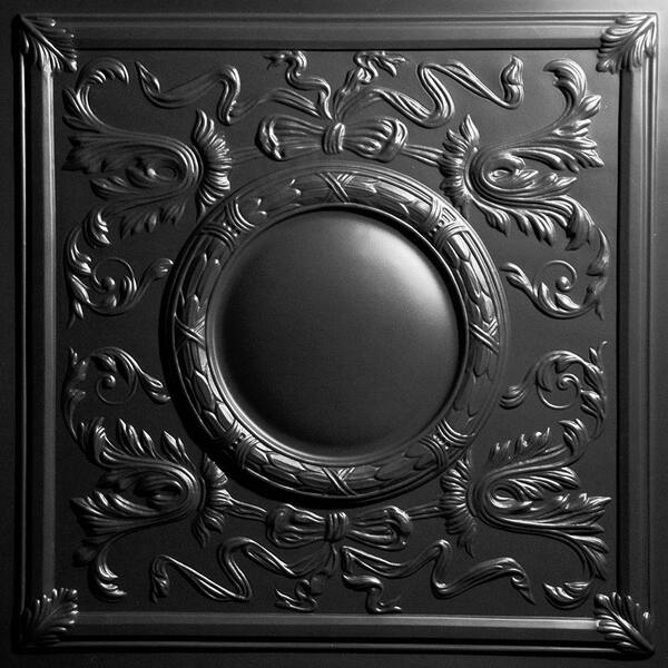 Ceilume Bella Black Evaluation Sample, Not suitable for installation - 2 ft. x 2 ft. Lay-in or Glue-up Ceiling Panel