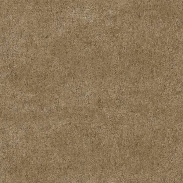 The Wallpaper Company 8 in. x 10 in. Brown Crackle Faux Texture Wallpaper Sample