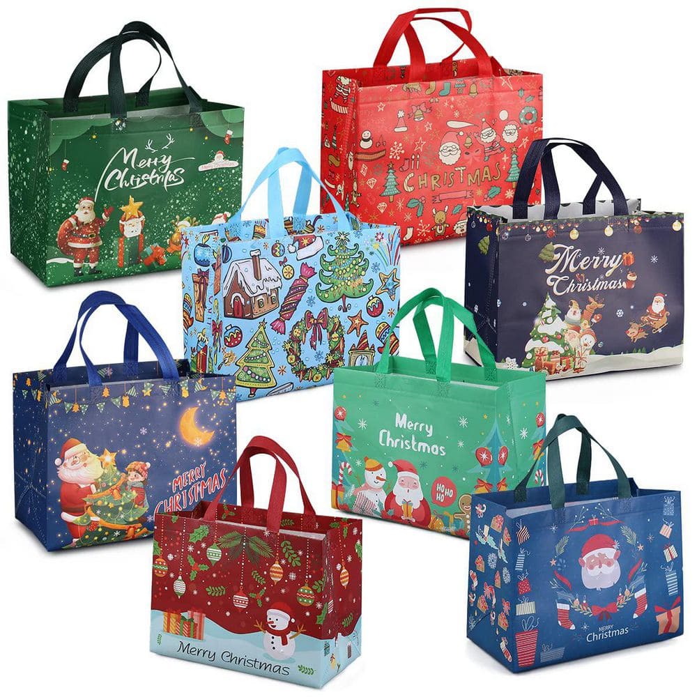 Non-Woven Christmas Bags for Gift Basket Shopping Treat Bags with Handles and Xmas Party Supplies (1-Pack) price history on PriceWatchPro