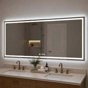 Spring 72 in. W x 36 in. H Rectangular Frameless LED Light Dimmable Anti-Fog Wall Bathroom Vanity Mirror