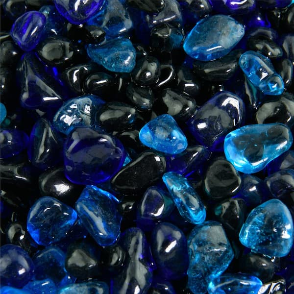 Fire Pit Essentials 10 lbs. of Pacific Night 3/8 in. Blended Fire Glass Dots
