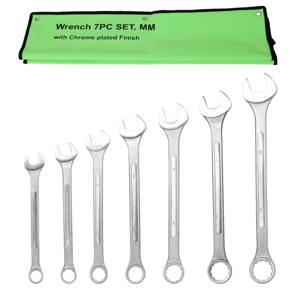 7-Piece Metric Jumbo Combination Wrench Set,Extra Large 33/34/36/38/41/46/50mm Chrome-Plated Steel price history on PriceWatchPro