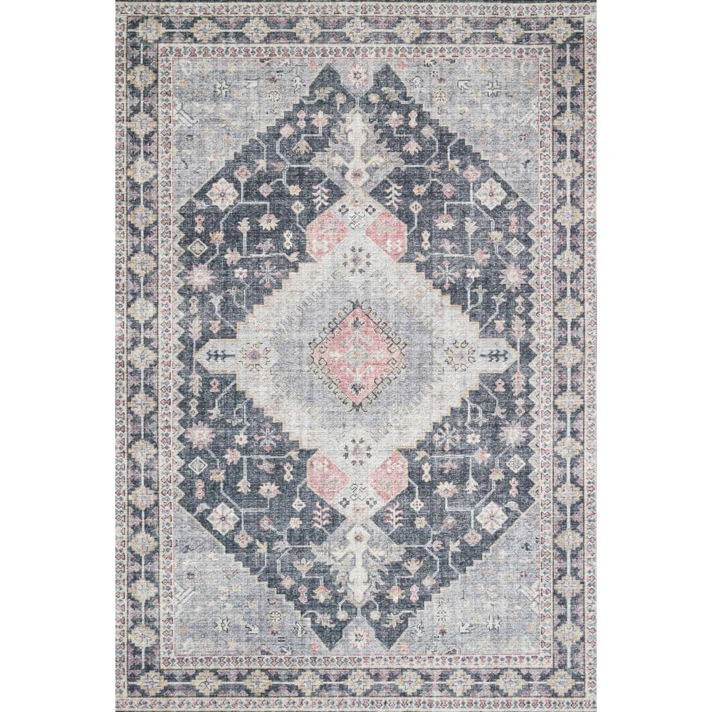 Skye Charcoal/Multi 5 ft. x 7 ft. 6 in. Printed Boho Vintage Area Rug price history on PriceWatchPro