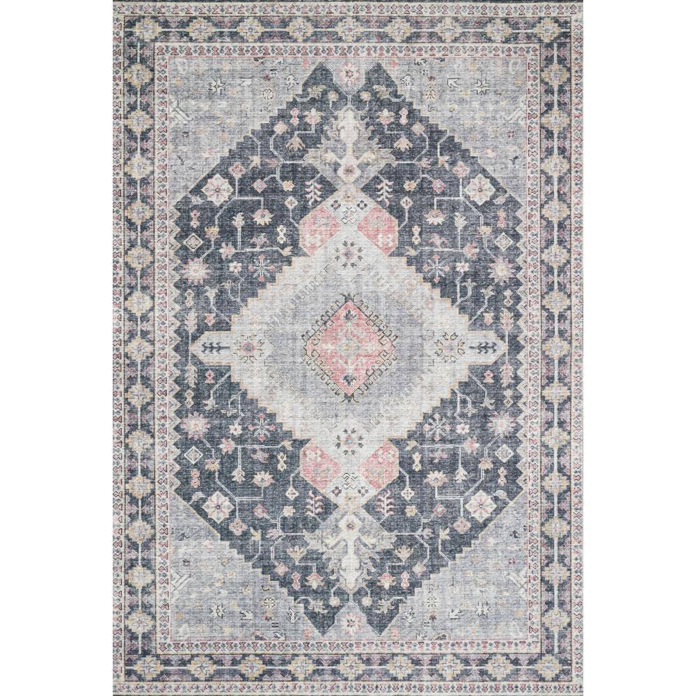 LOLOI II Skye Charcoal/Multi 9 ft. x 12 ft. Printed Boho Vintage Area Rug SKYESKY02CCML90C0