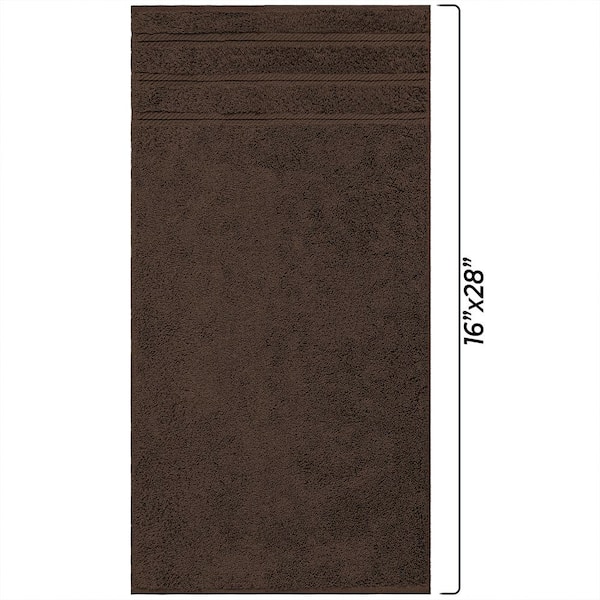 Halley Hand Towels 4-Pack - 100% Turkish Cotton Ultra Soft, Absorbent  Bathroom Towels - Machine Washable - Chocolate Brown 