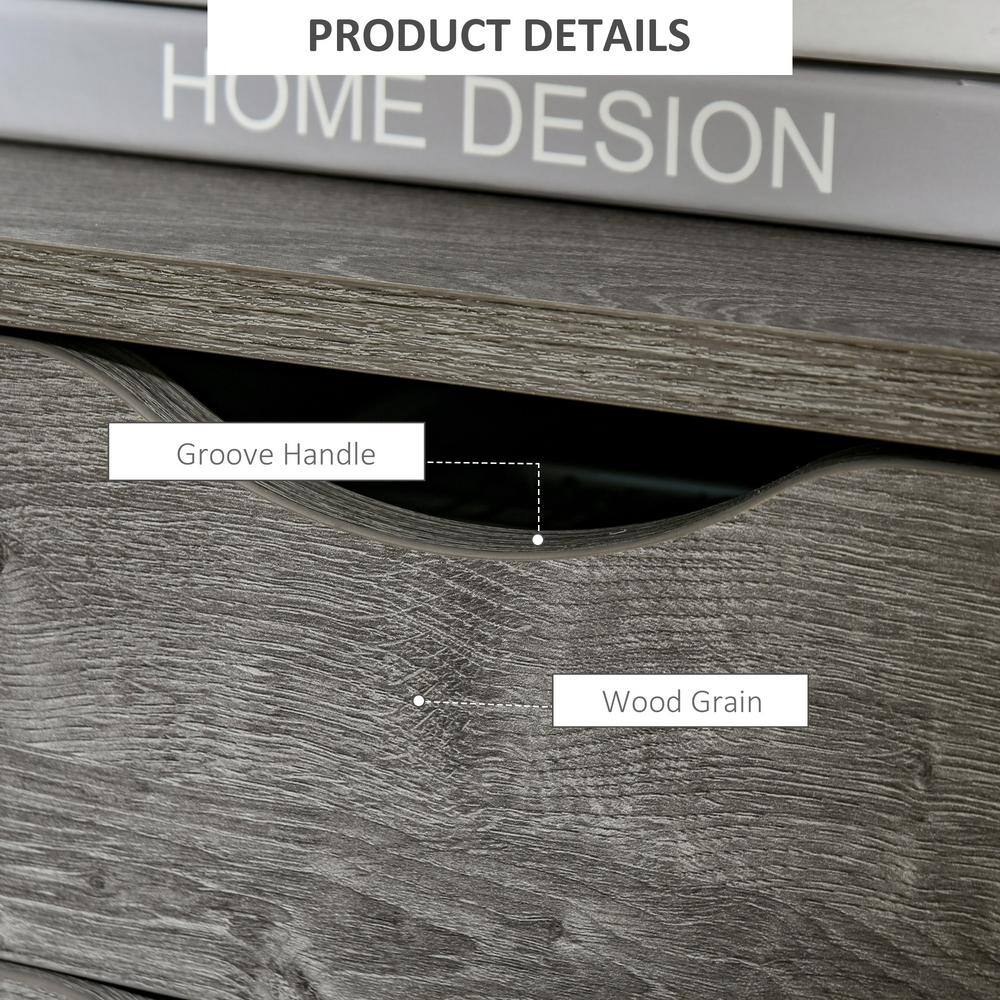 Industrial Chic Side Table with Dual Storage Drawers and Shelf