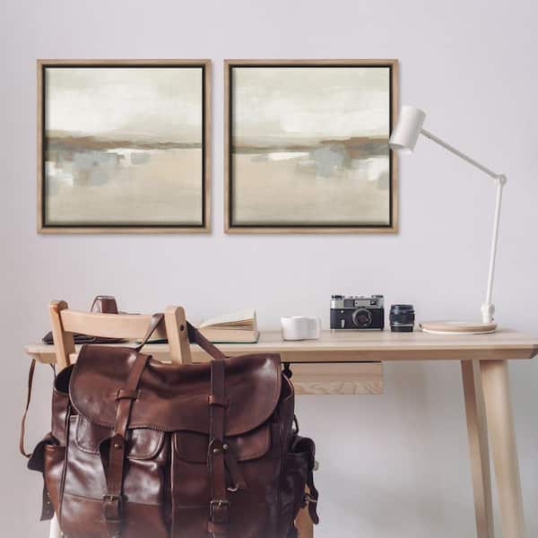 Earthy Landscape Impressions by June Erica Vess 2-Piece Brown Floater Frame Abstract Graphic Art Print 25 in. x 25 in.