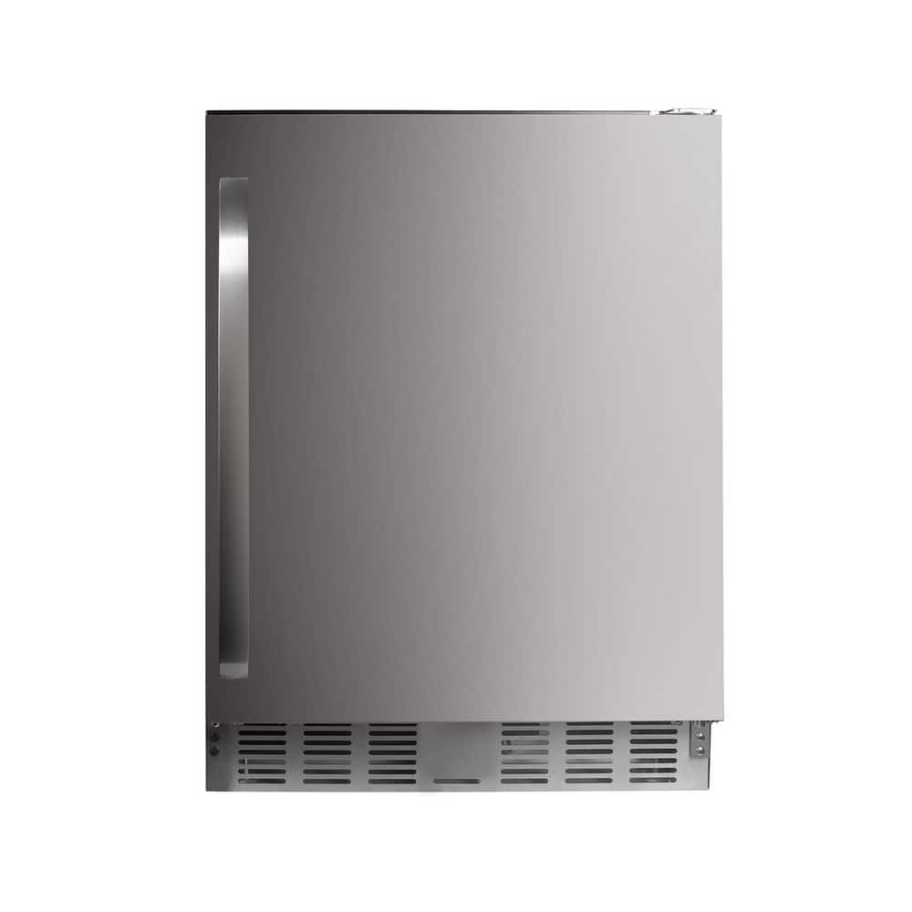 20.1 in. wide 5.0 cu. ft. Built in Under Counter Mini Refrigerator in Stainless Steel