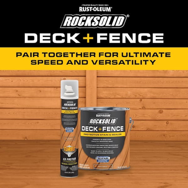 Rust-Oleum RockSolid 24 oz. Natural Deck and Fence Exterior Turbo