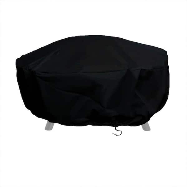 Black Durable Round Fire Pit Cover, Long Lasting Fire Pit
