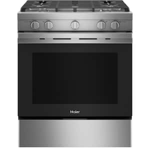 5.6 cu. ft. Smart Slide-in Gas Range with Self-Clean and Convection in Stainless Steel
