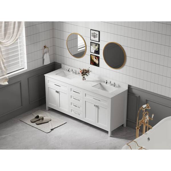 Abruzzo 72 in. W x 22-1/4 in. D x 33-7/8 in. H Double Sink