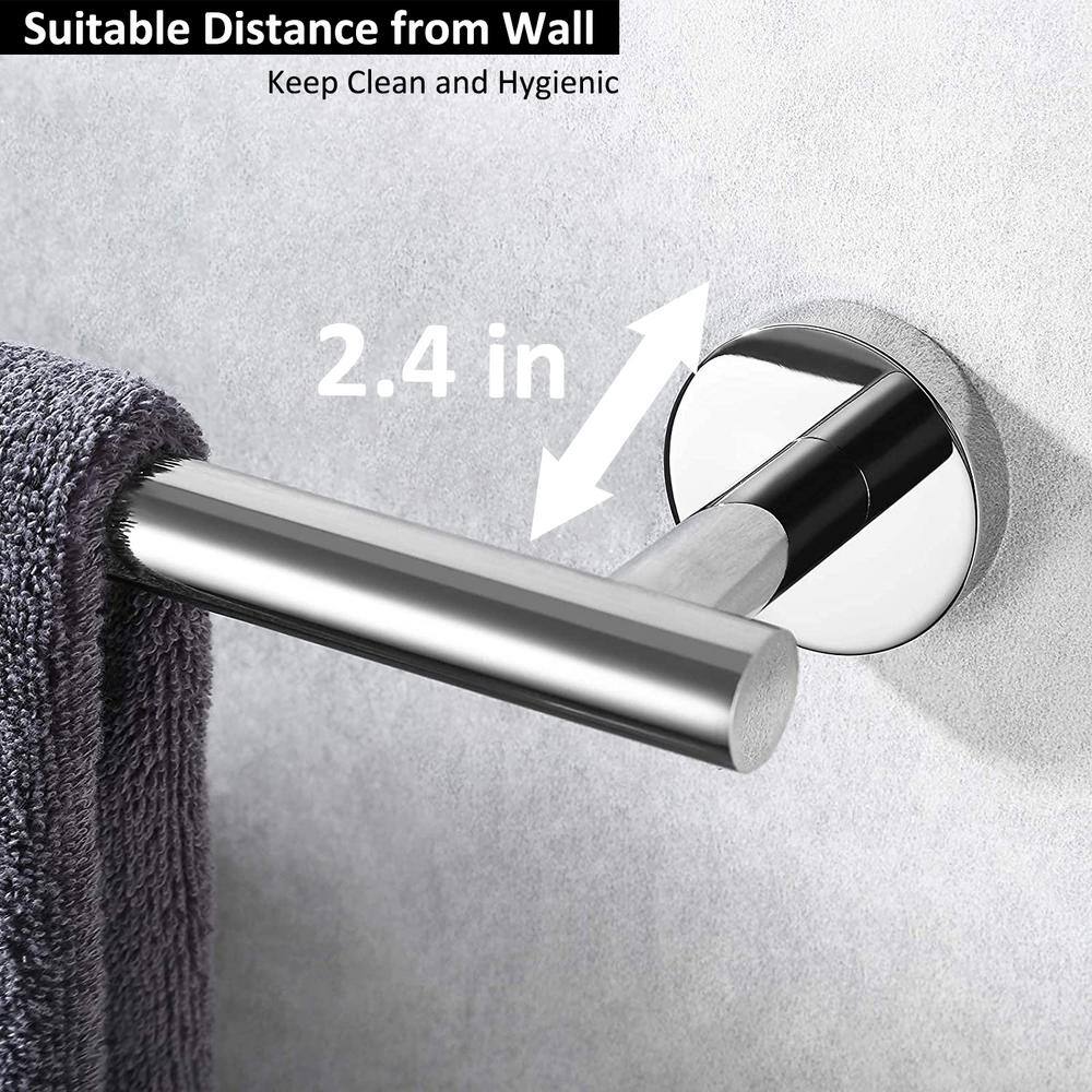 Polished Chrome 24-Inch Stainless Steel Wall Mounted Towel Bar